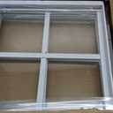 2 Pack Shed Window 12" W x 12" H, White Flush Mount Window with Tempered Glass for Playhouses, Sheds, Garage and Chicken Coops