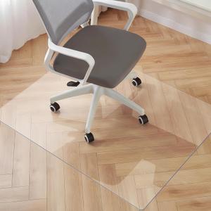 Royhom Clear Chair mat for Hardwood Floor 48 x 36 Inches, Clear Floor Mat for Rolling Chairs, Desk Hard Surface Pad, Waterproof Rectangle Protector Pad