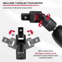 Universal Joint Socket Reducer: 7-Piece Impact Wobble U Joint & Adapter Set with Magnetic Aluminum Storage Rail - Premium Cr-V Steel 1/4", 3/8" & 1/2" Drive