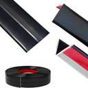 LaRolls Inside Outside Corner Molding Trim & Edge Protector, Peel and Stick, Flexible, Self -Adhesive, Wall Moulding for Baseboard Countertop Door Frame Decoration, Matte Black, 20ft, AD416B2