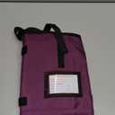 FINPAC Large Walker Tote Bag with Cup Holder, Folding Walker Attachment Hands-Free Storage Basket Mobility Aid Accessory Pouch for Elderly, Senior, Purple