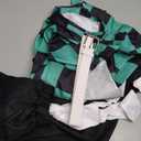 Drofe Tanjirou Zenitsu Cosplay Costume Japanese Anime Kimono Outfit Halloween (Small, Blue)