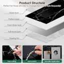 Peel and Stick Backsplash Tiles 20 Sheets 12''x12'' PVC Self Adhesive Wall Tiles Back Splash Tiles Wall Panels Stick on Backsplash for Kitchen Bathroom Laundry Room, Black