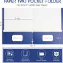 50 Pack Folders with Pockets, Pocket Folders Fit Letter Size Paper, with Business Card Slot, 2-Pocket Folder for School Office Home Business (Blue)