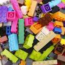 Bulk Building Bricks, Compatible with Lego and All Brands, 8 Sizes and A Variety of Colors to Mix and MatchRandom Color (120, Mixed Colors)