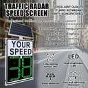 80w Solar LED Radar Speed Signs, Radar Speed Signs, Sign Road Safety Speed Limit Detector, Flashing Speed Limit Indicator,Aluminum Radar Speed Display Road Warning Board(23.6x35.4inch)