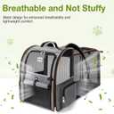 Cat Carrier Backpack, Expandable Pet Carrier with Sun Shade & Full Front Opening, Breathable Mesh Backpack for Small Dogs & Medium Cats Up to 18 Lbs, Foldable for Hiking, Camping (Grey)