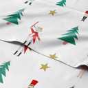 King Christmas Nutcracker Ballet Sheet Set - Holiday Xmas Pattern Bedding Set - Deep Pockets - Snug Fit - 4 Piece - Wrinkle Free - Comfy Festive Winter - Holiday Sheets for Women, Men, Kids & Teens