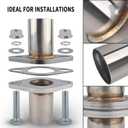 Exhaust Flange Bolts Quick Fix Repair Pipe Kit w/Gasket & Hardware, 1.75'' Inch OD 2 Bolts T304 Stainless Steel Universal Flange Replacement Kit