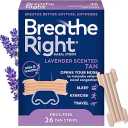 Breathe Right Nasal Strips Lavender Scent, Extra Strength Tan Nose Strips for Nasal Congestion Relief Caused by Colds & Allergies, Better Breathing, Less Snoring, DrugFree, 26 Ct