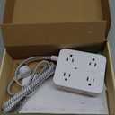 TESSAN Power Strip Surge Protector, Flat Plug Extension Cord with 8 Outlets 3 USB Charger(1 USB C), 1080 Joules Protection, Wall Mountable Charging Station for Home Office School Dorm Room Essentials (Gray)