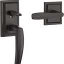 Baldwin Torrey Pines, Front Entry Handleset with Interior Lever, Featuring SmartKey Deadbolt Re-Key Technology and Microban Protection, in Venetian Bronze