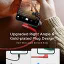 MRGLAS 3.2A USB C Charger Cable,[4-Pack,10+6.6+3.3+1.6FT] USB A to USB C Right Angle Gold-Plated Type C Charger Fast Charging Durable Braided Cord for iPhone 17 16 15 Samsung S10 Note 10 S21 LG-Red