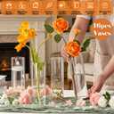 16Pcs Glass Cylinder Bud Vases for Centerpieces,7.7 In Tall Clear Flower Vases in Bulk,Glass Small Vases Floating Candle Holder for Party,Home Decor,Wedding Decoration,Birthday,Anniversary,Baby Shower