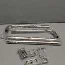 Nickel Wrap Around Curtain Rods:Blackout Heavy Duty Adjustable Window Curtain Rod for Bedroom Kitchen,Modern Decorative Curved French Metal Single Drapery Rod Easy Install,Satin Nickel 28-48"