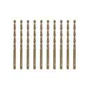 SALI Cobalt Drill Bit Set, 10Pcs 1/8" M35 High Speed Steel Jobber Length Drill Bit Kit for Hardened Metal, Stainless Steel, Cast Iron, Wood and Plastic, with Index Storage Case (1/8 Inch)