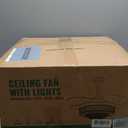 48 Inch Crystal Ceiling Fan with Light and Remote Modern Dimmable Fandelier Invisible Retractable Chandelier Fan Gold for Bedroom Living Room