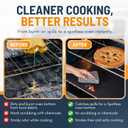 Oven Liners for Bottom of Oven - 2 Pack Large Heavy Duty Mats, 17x25 Non-Stick Reusable Liner for Electric, Gas, Toaster Ovens, Grills - BPA & PFOA Free Kitchen Accessory to Keep Oven Clean (Black)