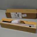 Libreshine 15 Inch Parchment Paper Dispenser with Cutter for Costco-Sized Roll, Bamboo Kitchen Drawer Organizer for Foil & Wax Paper, Wall-Mounted Large Food Wrap Holder