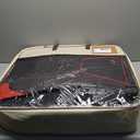 FREESOO for Silverado 2019-2024 Faux Leather Full Set Seat Covers, Fit for Chevy Silverado GMC Sierra 1500 Crew Cab Waterproof Truck Seat Covers Black Red