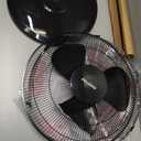 PELONIS 16'' Pedestal Fan for Bedoom, Remote, Standing Fan with 7-Hour Timer, 90 Oscillation, 3-Speeds, Adjustable Height, Electric Cooling Fans for Living Room and Office (Black)