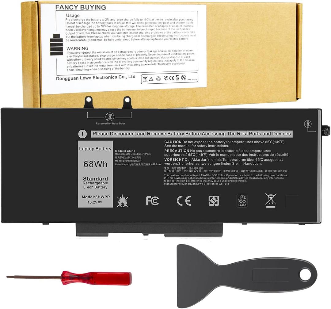 Fancy Buying 3HWPP Laptop Battery for Dell Latitude 5401 5410 5411 5501 5510 5511 Precision 3541 3551 INSPIRON 7706 2-in-1 INSPIRON 17 7500/7506 2-in-1 03HWPP 10X1J N2NLL 1VY7F 3YNXM 451-BCMN