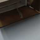 ChooChoo 47" Farmhouse Console Table with 3 Drawers, Rustic Entryway Table, Narrow Long Sofa Table for Living Room, Hallway, Behind Couch, Soft White and Brown