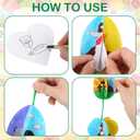 Tenceur 36 Sets Easter Eggs Craft for Kids Easter Eggs 3D Craft Easter Story Coloring Set with Sunday Activity Crafts for Kids Bible Sunday Bible Stories Gifts