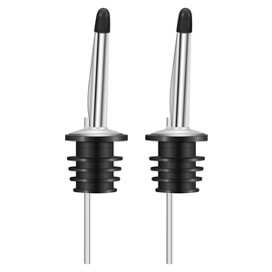 Pack Liquor Pour Spouts Set - Stainless Steel bottle spout and Liquor Pourers Dust Caps Covers, 3 Pieces