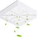 Baquler 1 Pc 11 x 11'' Exhaust Bathroom Fan Cover with Springs Square Ceiling or Wall Mounted Ceiling Grill Vent Fan Fits Models 663 670 671 675 688 689 Ventilation Cover Replacement Accessories