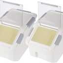 EonTone [2-Pack] 22 lbs Grain Storage Container, 10L Airtight Food Bin with Wheels for Flour,Rice, Pet Food