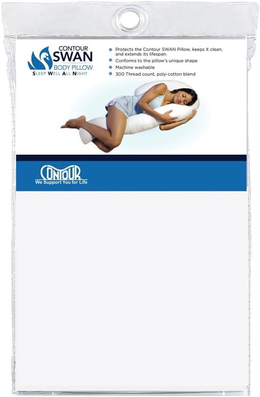 Contour Swan Pillowcase - White, 1 Pack