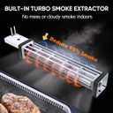 Electric Indoor Grill Griddle, CUSIMAX Smokeless Grill, Portable Korean BBQ with Turbo Smoke Extractor Technology, Non-stick Removable Plate & Griddle Plates