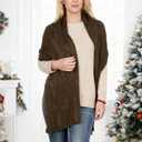 Scarf Winter Long Scarves for Women Men Cold Weather 72"x9.8" Soft (Brown, L)