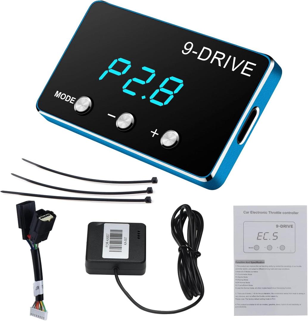 Throttle Response Controller,9 Drive 9-Mode Universal Smart Electronic Racing Accelerator For Dodge Maserati Jeep Chrysler (F1-807-blue) Throttle Response Controller,9 Drive 9-Mode Universal Smart Electronic Racing Accelerator For Dodge Maserati Jeep Chrysler (F1-807-blue)