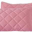 evoLive Elastane Cooling Diamind Quilted Standard, Full/Queen Sham 20"x26" Set of 2 with Envelope Closure (Pink, 20"x26" Standard)