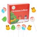 Christmas Lollipops, 24-Pack Christmas Candy, Individually Wrapped, Fruit Flavored Suckers Bulk For Festive Treats