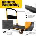 MaxWorks Foldable Platform Truck Push Dolly 330 lb Capacity 28.75" x 18.75" x 33" Heavy‑Duty Utility Cart with Fold Down Handle for Home Garage Warehouse and Workshop Use (80876)