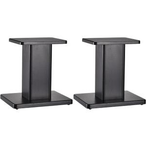 MECCANIXITY Wood Speaker Stands, 2 Pack 11.8 Inch (30cm) Universal Speaker Stand Hollowed Bases Enhanced Audio Listening for Home Theaters Cinema