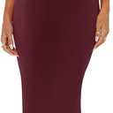 REORIA Women's Summer Cowl Neck Mesh Sleeveless Tank Dress Sexy Double Lined Bodycon Maxi Long Dresses (Medium, Burgundy)