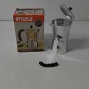 IMUSA USA B120-42V Aluminum Espresso Stovetop Coffeemaker 3-Cup, Silver (Pack of 1)