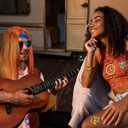 Kathfly 15 Pcs 60s 70s Outfits for Men Women Hippie Costume Set Hippie Shirt with Tassel Vest Wig and Headband for Cosplay