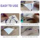 2 x 3 Sheets Purple Temporary Tattoos, Waterproof Cosplay Tattoos Stickers Cosplay Costume Accessories for Halloween Cosplay Party