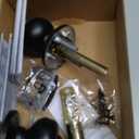 Amazon Basics Exterior Door Knob With Lock, Coastal, Easy to Install, Matte Black