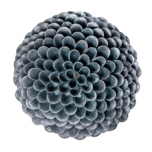 Decorative Resin Dahlia Wall Hanging, Blue 30"