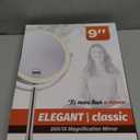 9" Lighted Makeup Mirror, 1X/20X Rechargeable Magnifying Mirror with 3 Color Dimmable Lights for Bedroom Tabletop, Base Charging and Switch, Women Gift (Brushed Nickel)