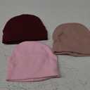 BQUBO Baby Hats and Mittens Infant Cotton Beanie Gloves No Scratch Set Newborn Hospital Hat for Boys Girls (4 Sets: Burgundy/Pink/Flamingo Pink/Pale Pink(0-6 Months) a)