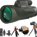 12x56 HD Monocular Telescope High Powered for Adults with Smartphone Adapter, High Powered Monocular Scope with Clear Low Light Vision for Star Watching, Bird Watching, Hiking, Concert