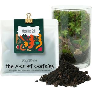 Terrarium Modeling Soil Mix, Glass-Adhesive, Terrarium Substrate, Adhesive Soil, Moss Wall, Vertical Natural-Looking for Miniature Scenes, Fairy Gardens & Plant Displays (8 oz)