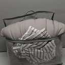 Grayish Purple Comforter Set King Striped 100% Soft Washed Microfiber Jacquard 3 Pieces Striped Bedding Sets Purple White Comforter for All Seasons and 2 Pillowcases Comfort Breathable